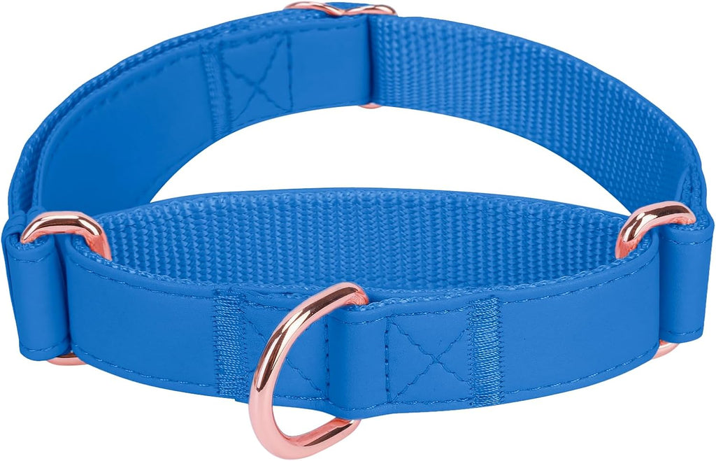 Soft Leather Martingale Dog Collar - Adjustable Rose Gold Limited Slip Collars [Easy to Clean], Stylish Durable Heavy Duty Nylon No Pull Training Collar for Small Medium Large Dogs M Purple - Image 14