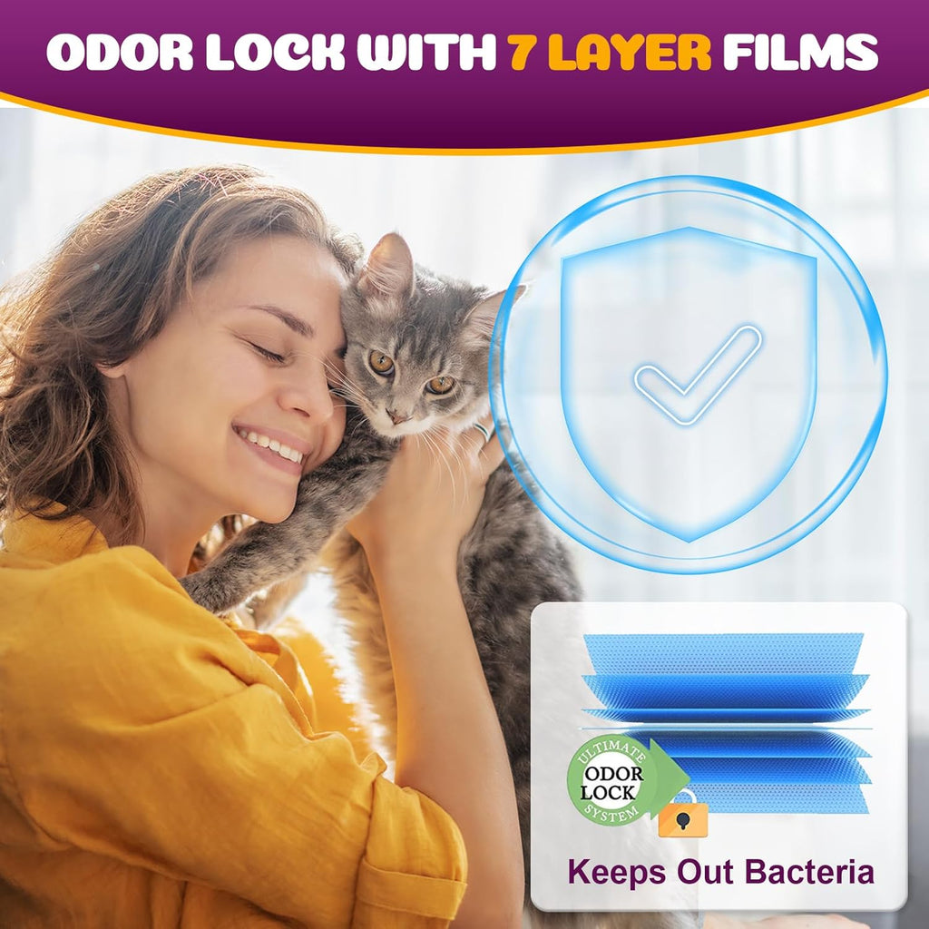 Godyoy tear resistant cat waste bags demonstrating perforation line strength