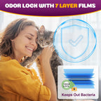 Godyoy tear resistant cat waste bags demonstrating perforation line strength