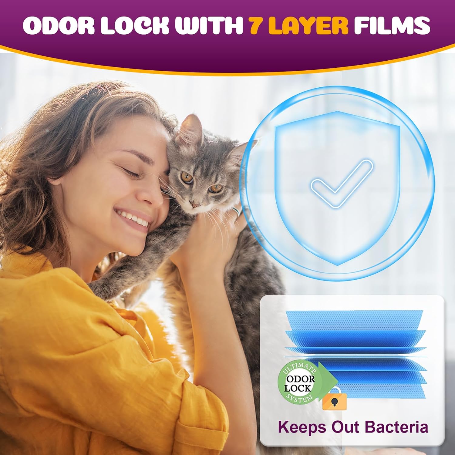 Godyoy tear resistant cat waste bags demonstrating perforation line strength