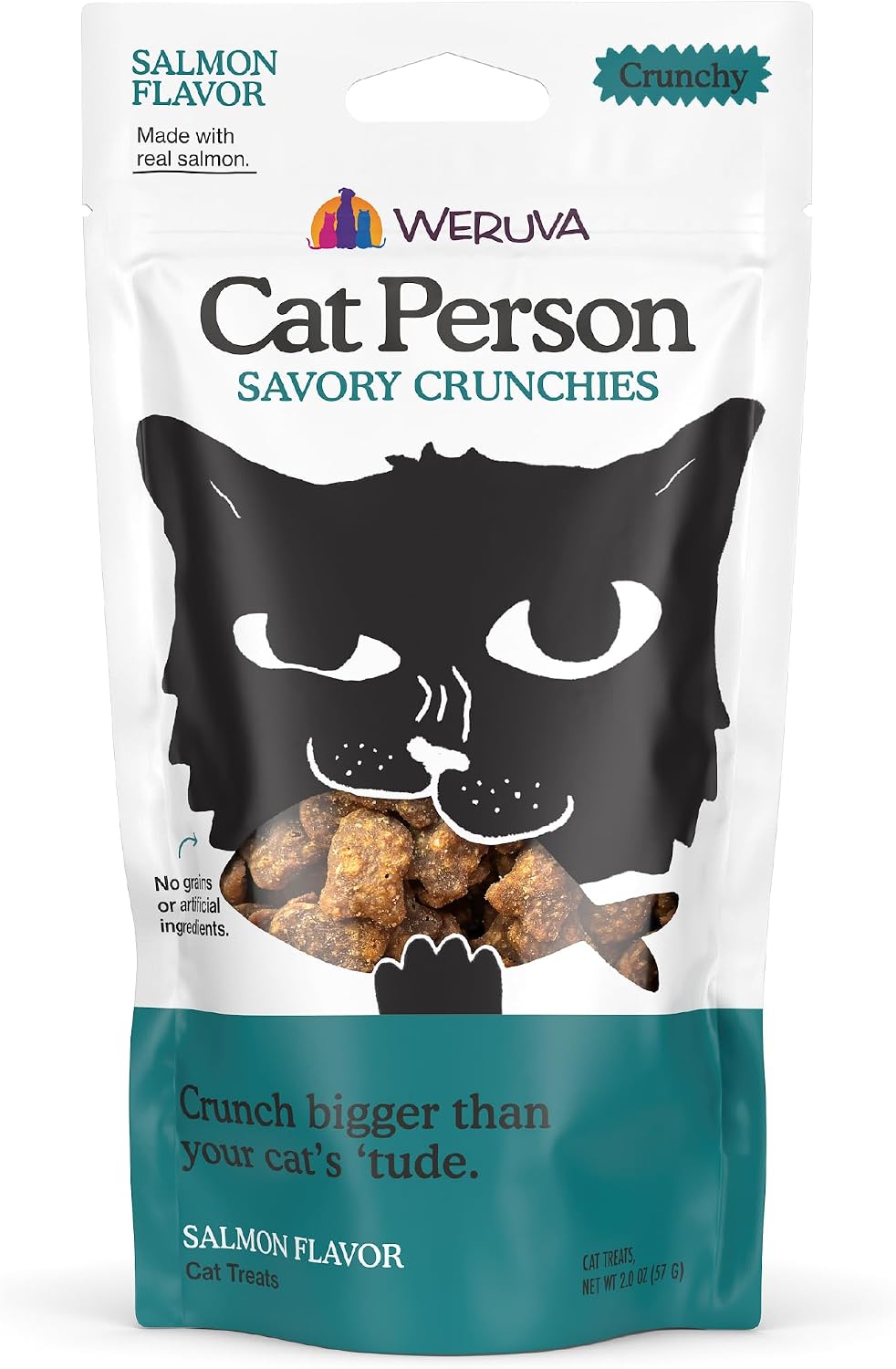 Cat Person, Chicken Savory Crunchies Cat Treats, 2oz Bag - Image 9