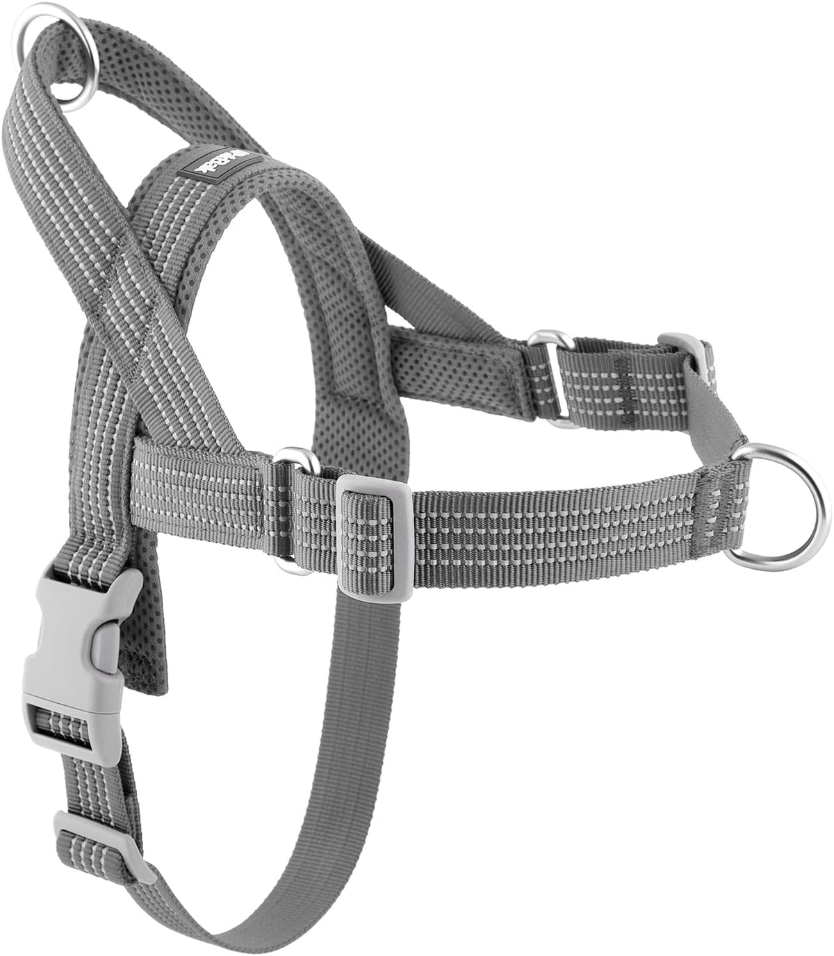No Pull Dog Harness with Handle, Adjustable Soft Mesh Padded Reflective Walking Harness with Front Clip for Small Medium Large Dogs - Quick Fit No Escape for Training and Hiking (Pink, M) - Image 13