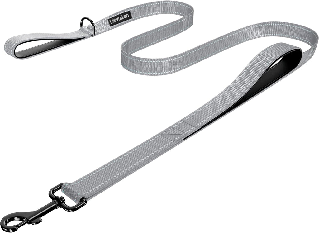 Dog Leash 4ft Long, Double Handle Dog Leash for Safety Control Training, Heavy Duty Dogs Leads with Traffic Padded Handles, Reflective Leashes for Small Medium Large Dogs(4ft, Black) - Image 10