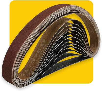 1/2x18 1/2 x 18 Inch Sanding Belt Pack 1/2-Inch x 18-Inch,60 Pcs(10 Each of 40 60 80 120 150 240 Grits) Aluminum Oxide for Sander - Image 11