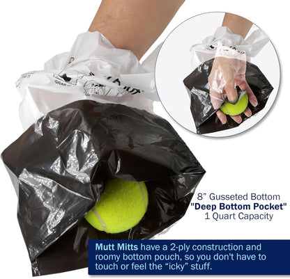Mutt Mitt Dispense-A-Mitt heavy duty double thick two ply pet poop bags