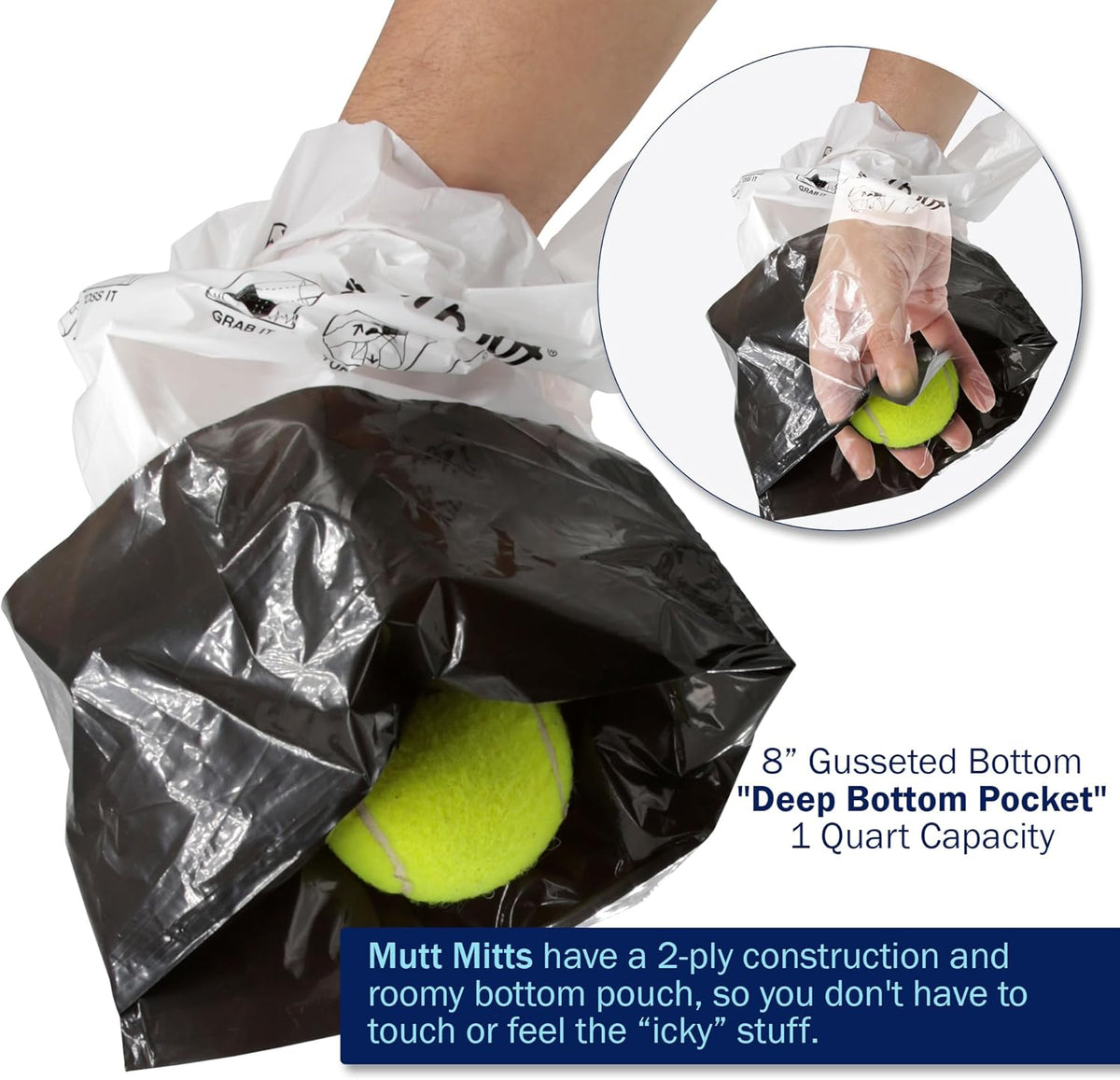 Thick two mil insulated leakproof dog waste disposal bags