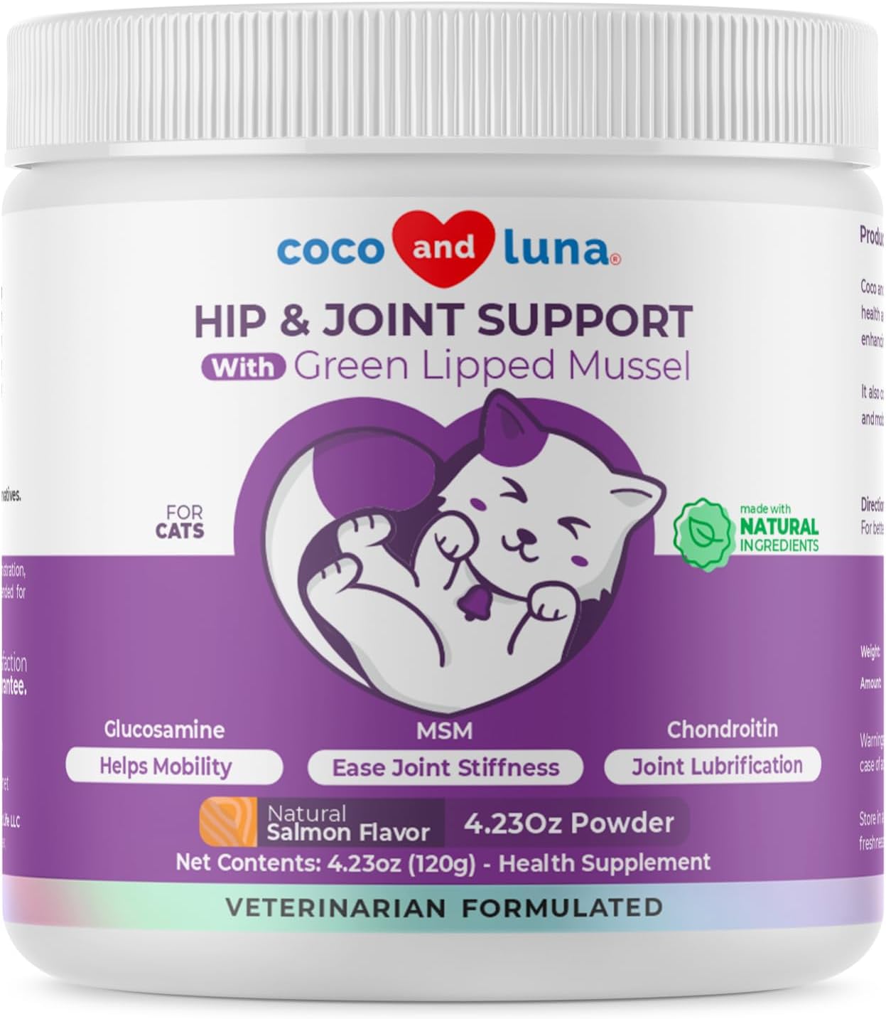 Authentic Coco and Luna pet supplement packaging for canine anti inflammatory support