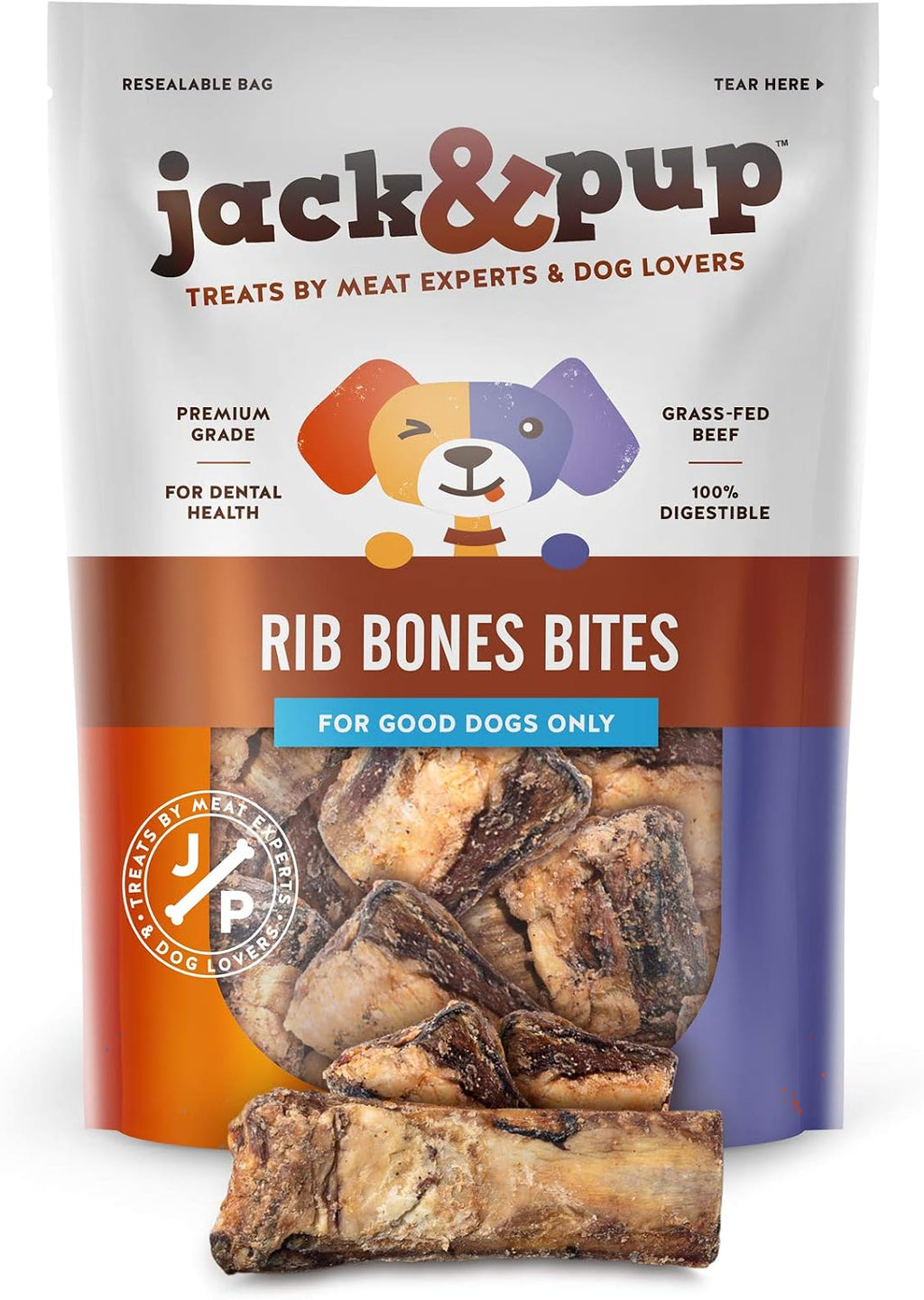 Jack&Pup 6" Rib Bones for Dogs (13 Pack) - Natural Single Ingredient Beef Bones for Dogs, High Protein Long-Lasting Dog Chews, Flavorful Real Beef Bones - Image 9
