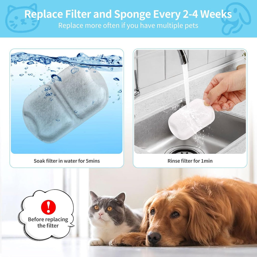 Authentic Yoihabv pet fountain filter 8 piece pack