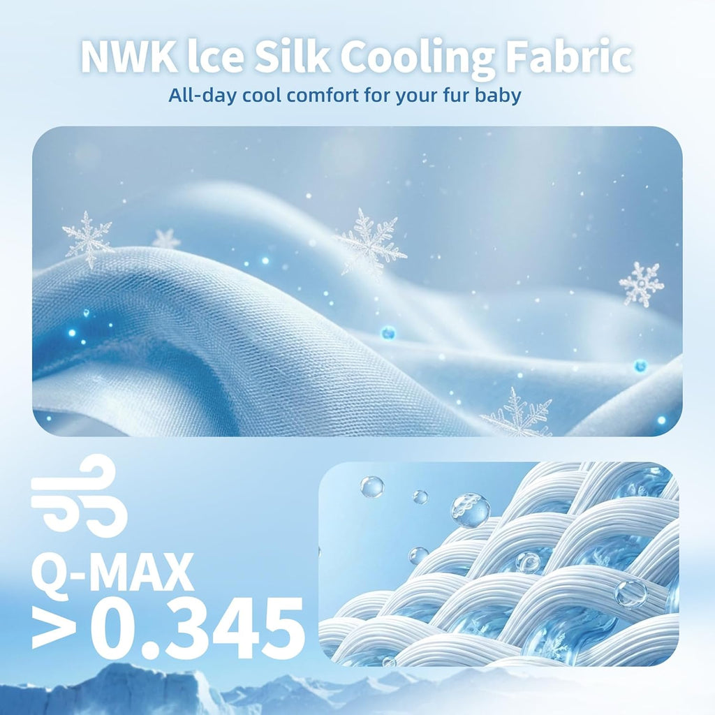 NWK Ice Silk Pet Blanket closeup demonstrating the quilted texture and stitching