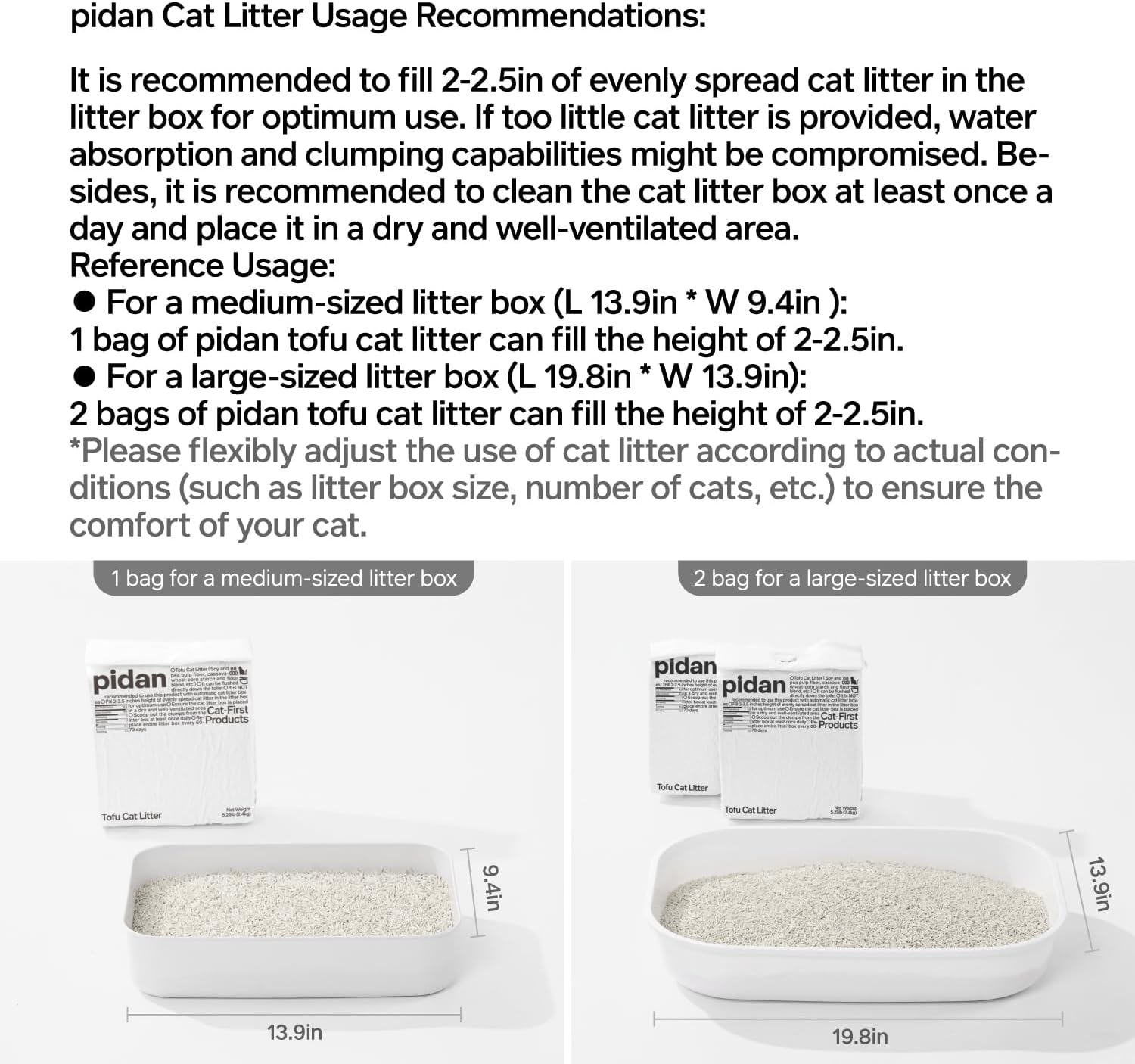 pidan Tofu Cat Litter Clumping, Flushable,Ultra Absorbent and Fast Drying, Plant Based Litter,100% Natural Ingredients,Solubility in Water,Really Dust-Free,Less Scattering (5.3lb/Bagx2bags) - Image 9