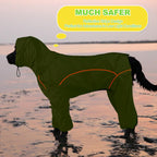 Machine washable polyester pet raincoat designed for large dogs