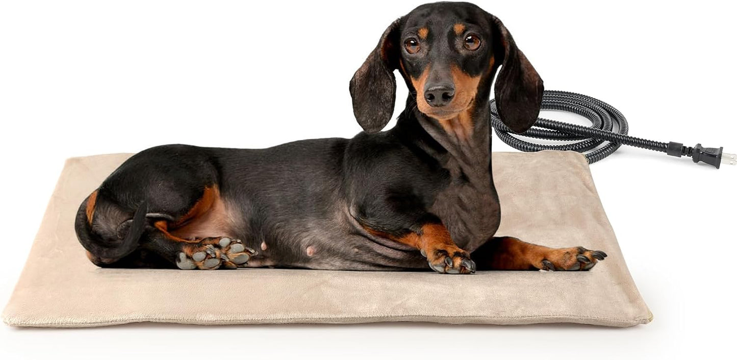 NICREW Pet Heating Pad for Dogs and Cats, Heated Cat Bed with Steel-Wrapped Cord and Soft Fleece Cover, 17.7 x 15.7 Inches, 30 Watts - Image 9