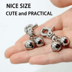 Rust proof stainless steel bells attached to a pet training collar