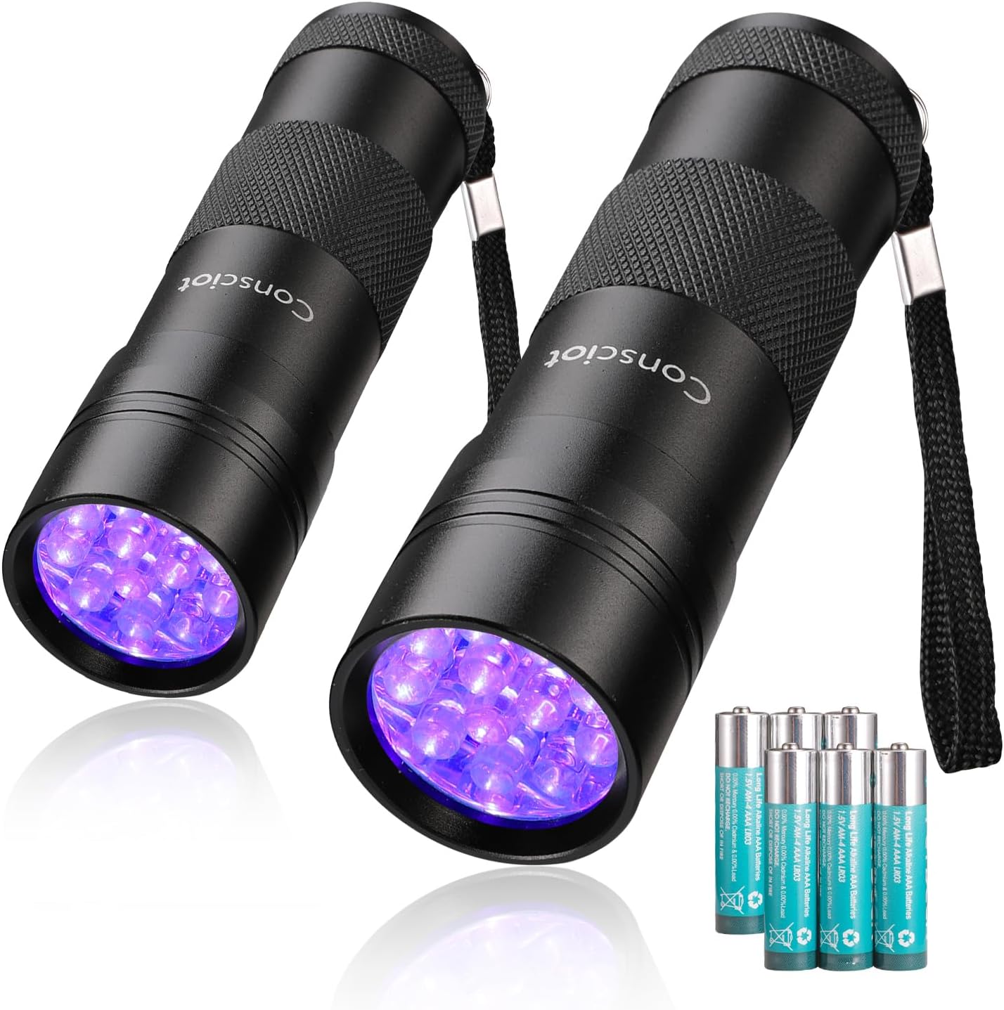 UV Flashlight Black Light, Consciot 12 LED 395nm Ultraviolet Blacklight, Portable Mini Torch Light Pet Urine Detector for Dog/Cat Urine, Dry Stains, Bed Bug, Matching with Pet Odor Eliminator - Image 9