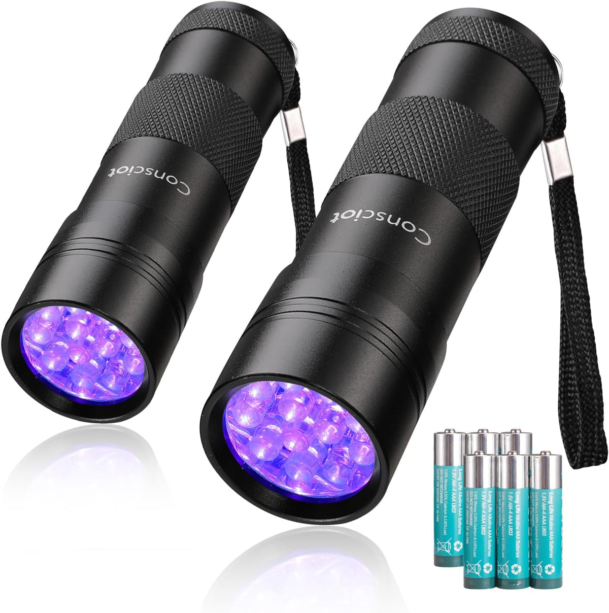 UV Flashlight Black Light, Consciot 12 LED 395nm Ultraviolet Blacklight, Portable Mini Torch Light Pet Urine Detector for Dog/Cat Urine, Dry Stains, Bed Bug, Matching with Pet Odor Eliminator - Image 9