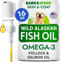Bark and Spark fish oil for dogs and cats front bottle view