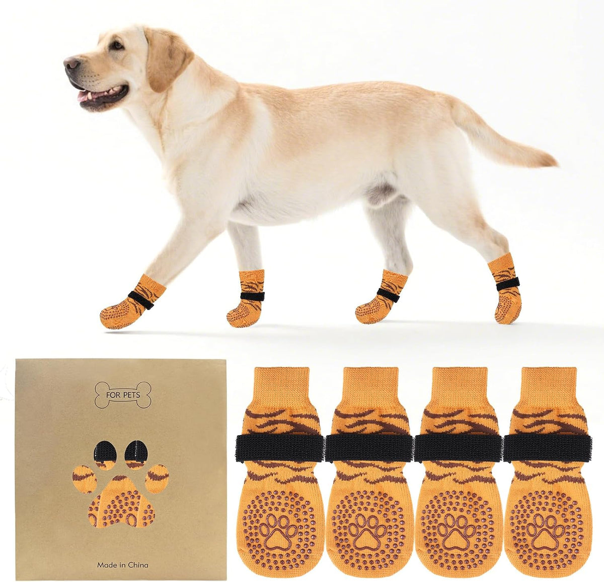KOOLTAIL Dog Socks for Hot Pavement, Summer Dog Shoes to Prevent Licking Paws for Hardwood Floor, Non Slip Double Sides Boots & Paw Protectors, Pet Grippy Booties for Small Medium Large Senior Dogs - Image 12
