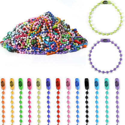 1000 pcs 3.9 in Ball Chains Keychain Tag Keychain Ball Chain Bulk,Beaded Chain Connector Chains for Keychains,Dog tag Chain Key Chain Links,Silver Nickel Plated Metal 2.4mm Ball Bead Chains - Image 13