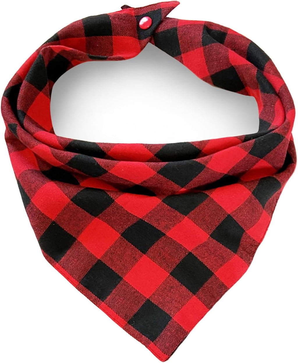 Plaid Dog Bandana with Button, Dual Layer Soft Cotton Triangle Dog Scarf Kerchief Washable Girl Boy Dog Bandanas Adjustable Accessories for Small Medium Large Extra Large Dog Puppy Pet - Image 14