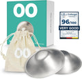 Love Noobs original silver nursing cups front view