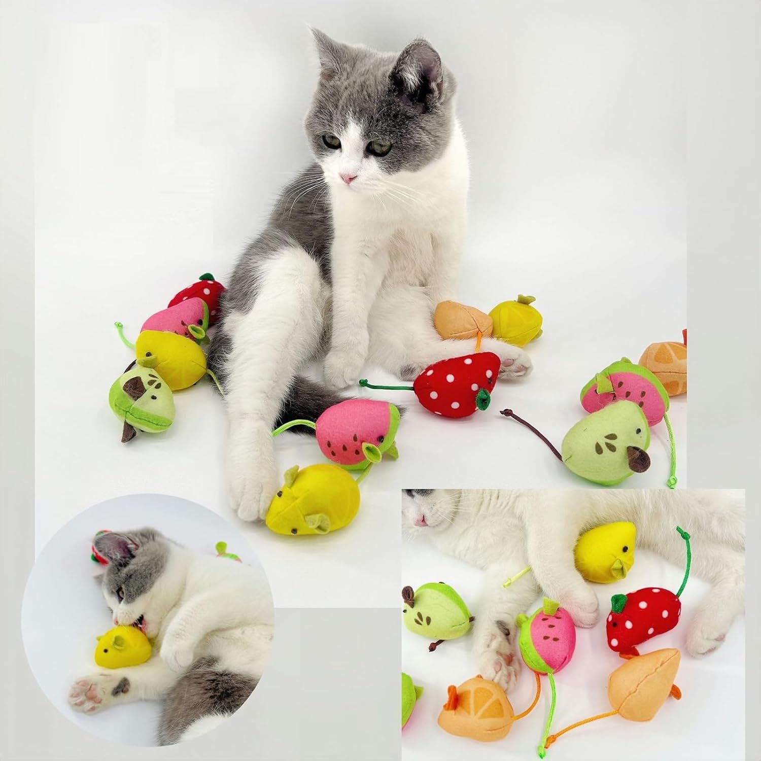 Durable catnip infused chew toys for kitten exercise