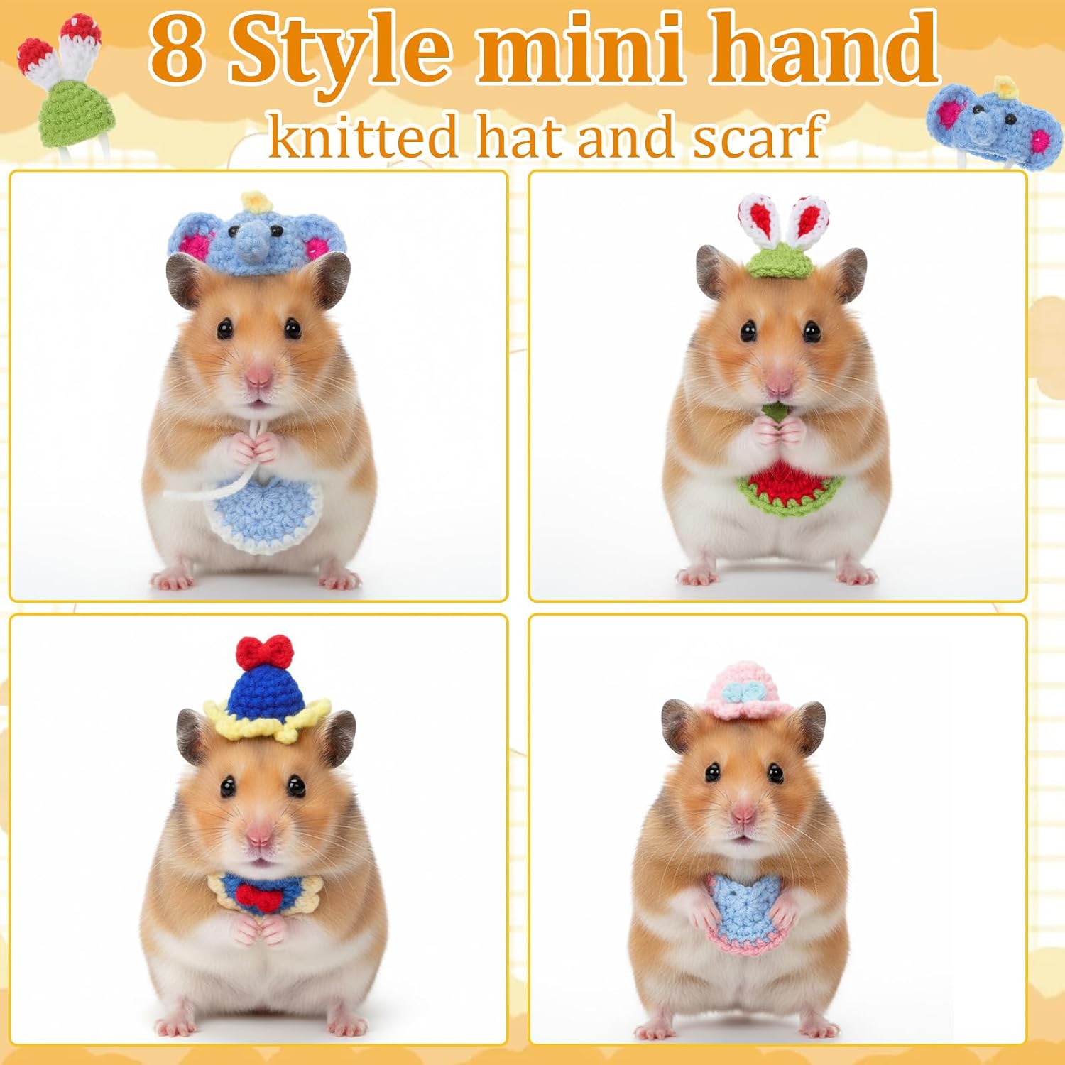 Side profile of the adjustable buckle and four point five inch cord on an Abbylike mini guinea pig hat.