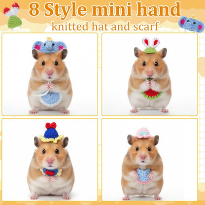 Side profile of the adjustable buckle and four point five inch cord on an Abbylike mini guinea pig hat.