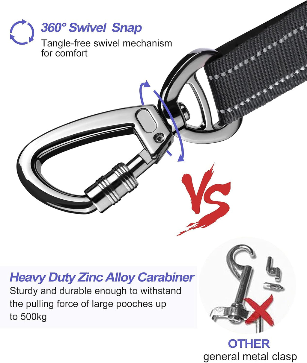 Dog harness safety tether 3-in-1 design