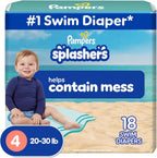 Pampers Splashers Size 4 swim diapers front packaging view