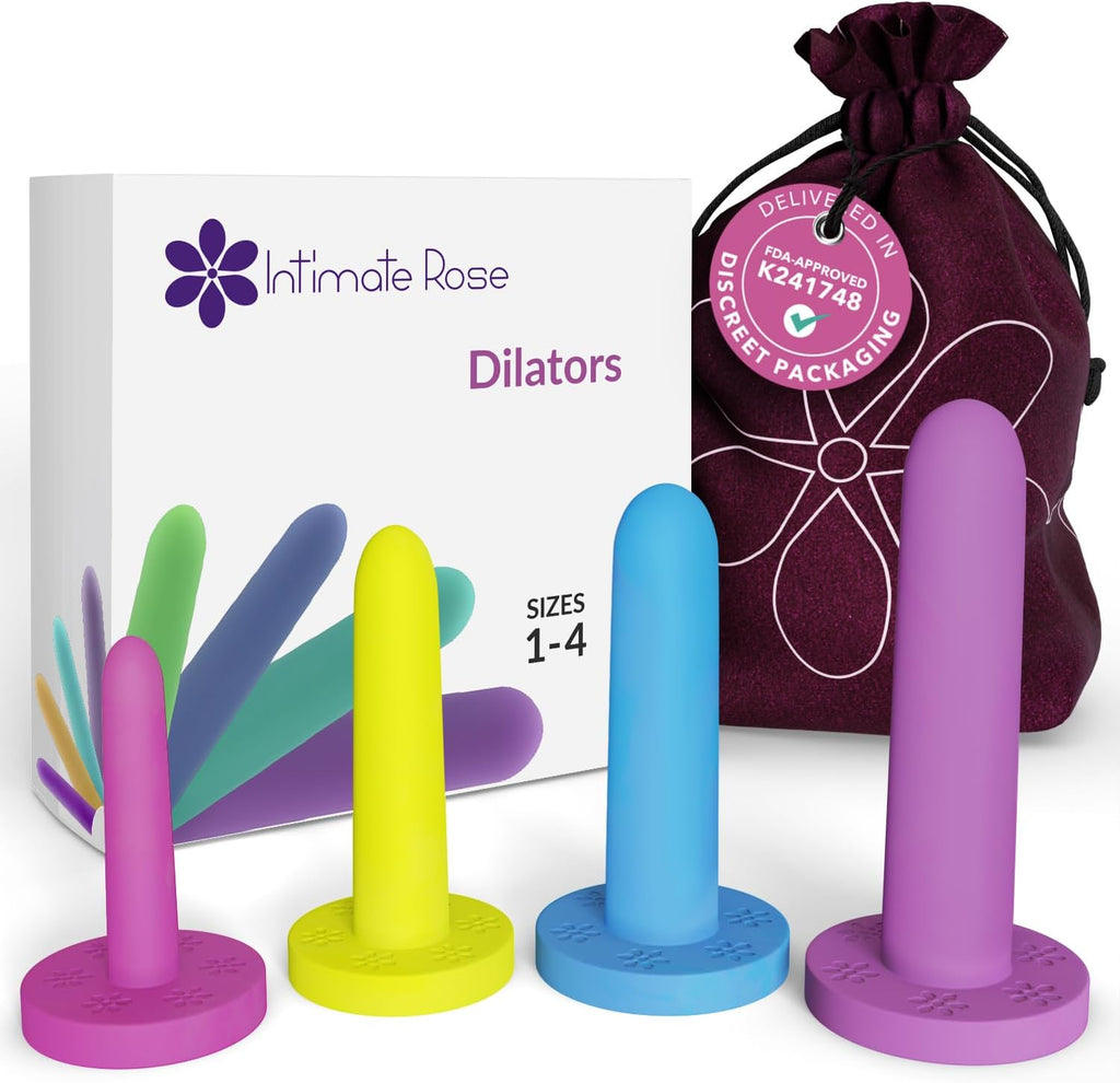 Intimate Rose Small Vaginal Dilator Set front view showing four progressive sizes.