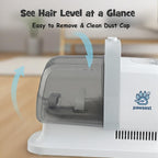 Pawsest professional dog grooming station displaying all seven detachable accessories