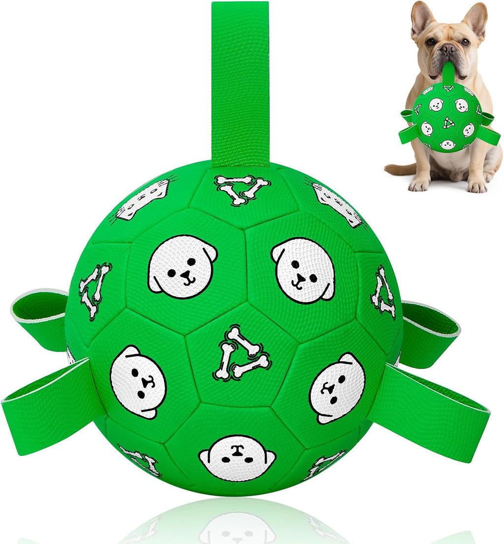 Dog Soccer Ball with Straps - Durable Jolly Ball for Dogs, Large Soccer Ball for Dogs, Dog Toys for Medium Dogs, for Pet Birthday, Outdoor Indoor Play Training Exercise - Image 14