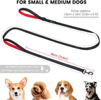 Pink six feet nylon pet lead close up showing the soft neoprene padded traffic handles.