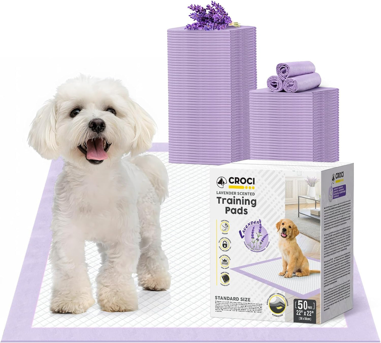 CROCI Dog Pads Extra Large 36x36in, Puppy Pads with Adhesive Tabs Super Absorbent Up to 11 Cups, Disposable (30 Counts) - Image 10