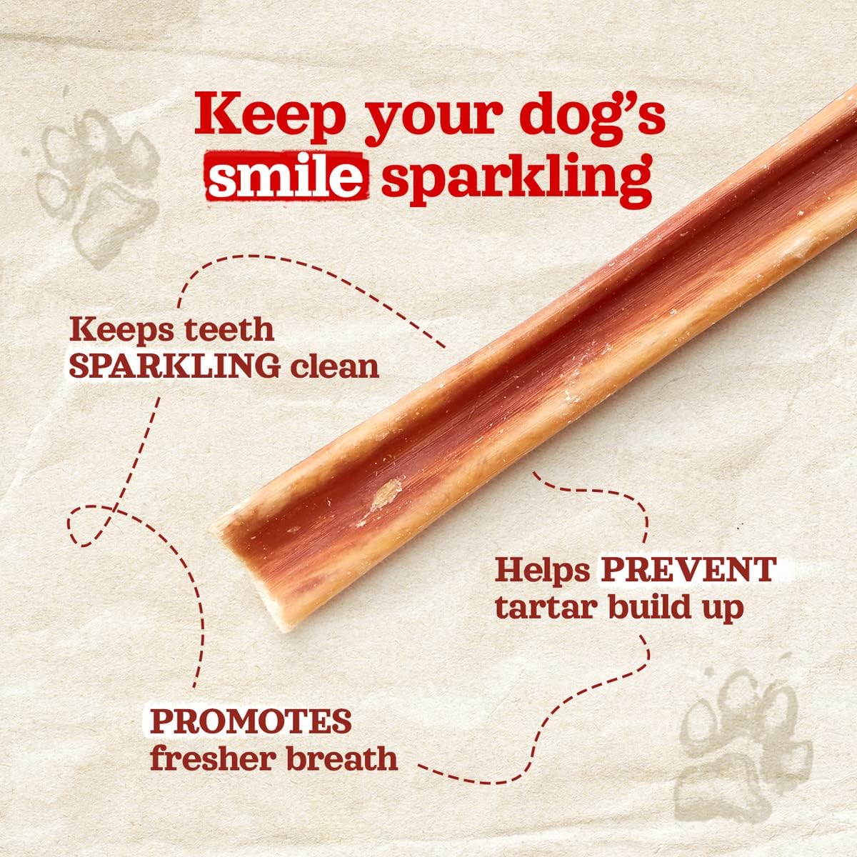 Six inch natural beef gullet sticks for small dogs and puppies