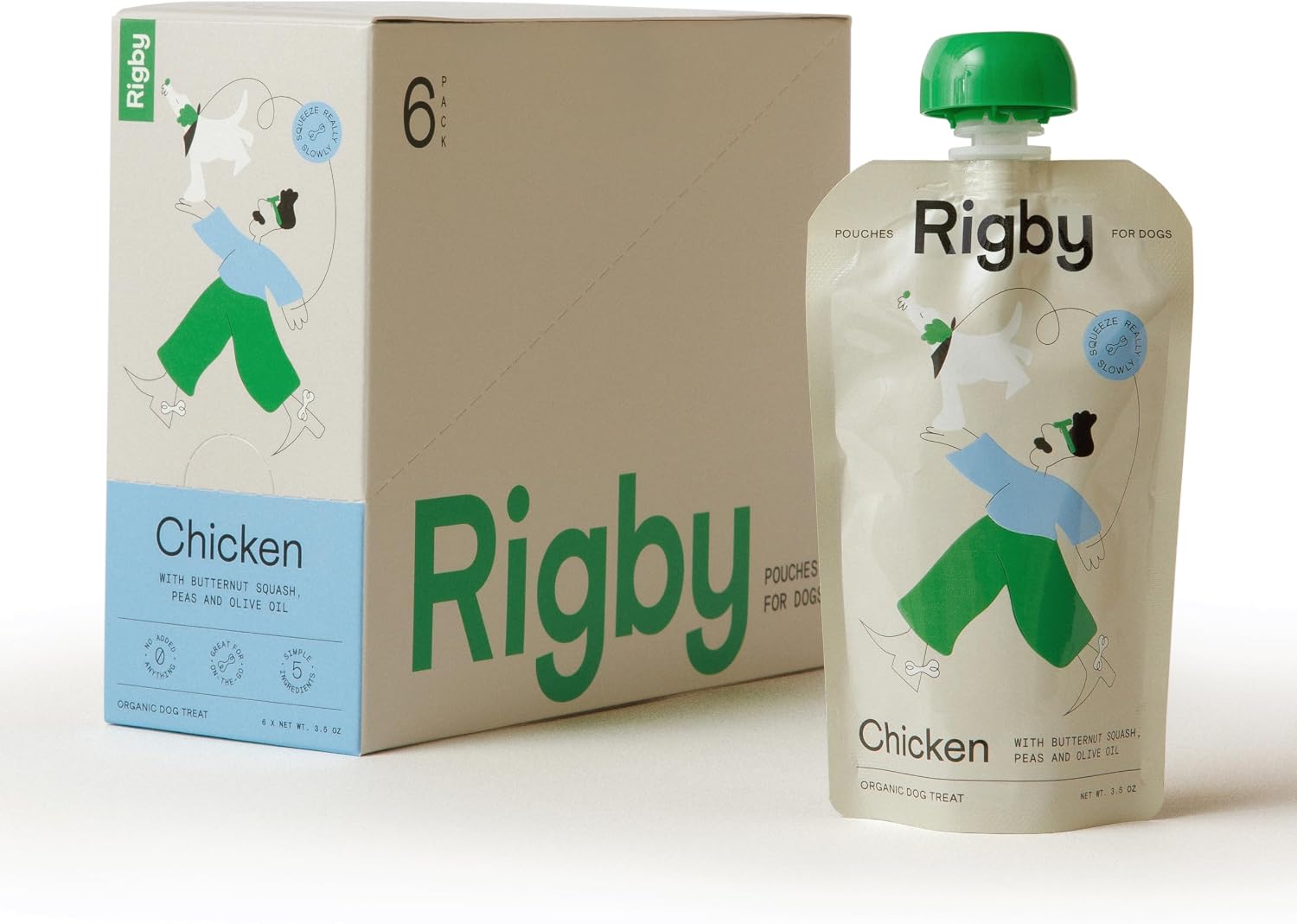 Lifestyle shot of Rigby dog treat pouch in a travel bag