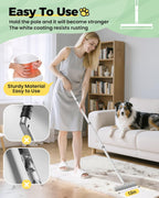 Pwbslai pet hair broom with adjustable 60 inch handle