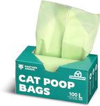 Stack of Panther Armor compostable cat litter bags