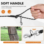 Close up of 360 degree swivel clip on black cat leash