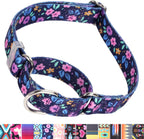 Martingale Collar for Dogs, No-Slip Escape Proof Choke No Pull Cinch Soft Nylon Dog Training Collars Adjustable for Small Medium Large Breed Pet Dogs, Pink Daisy M - Image 14
