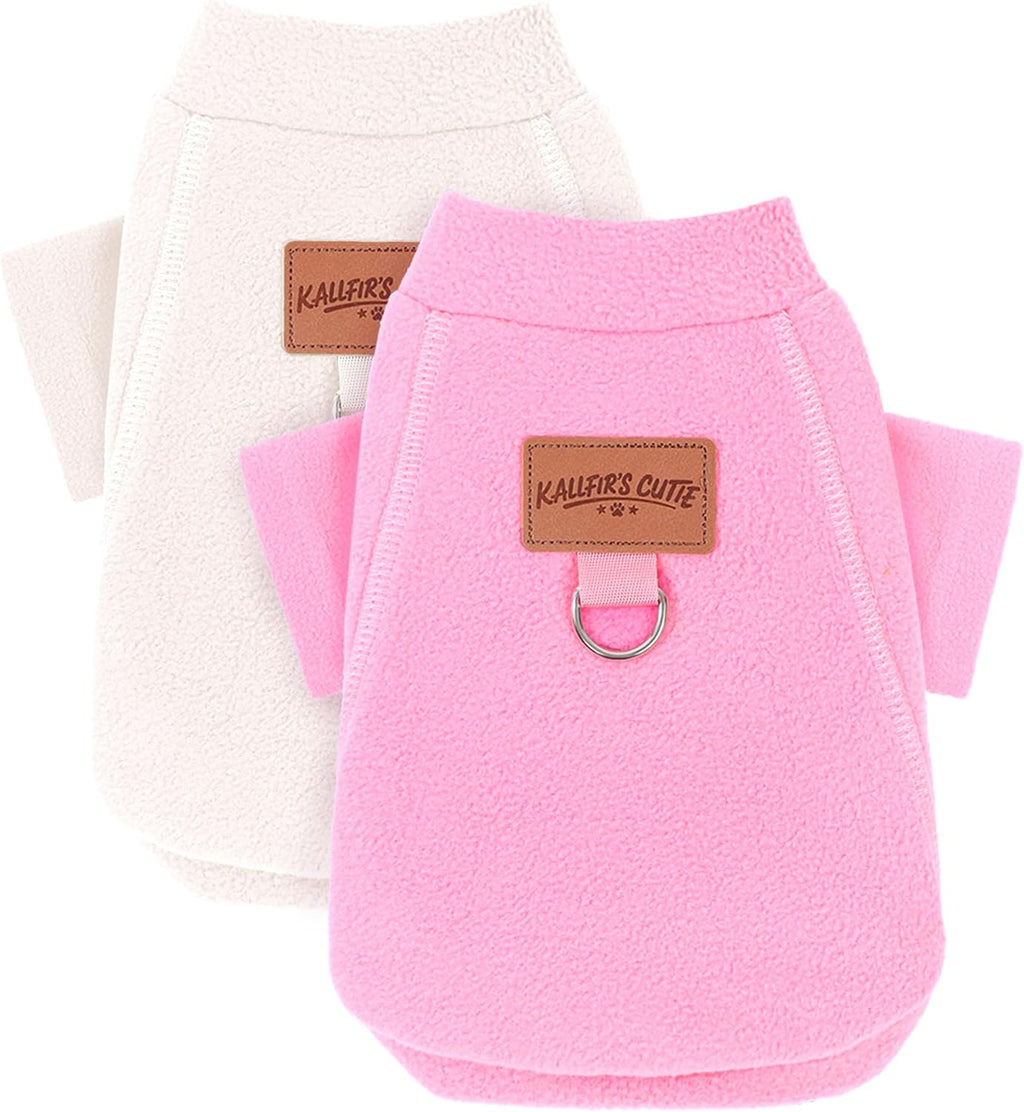 Kallfir's Cutie premium winter clothes packaging featuring two fleece sweatshirts for small pets