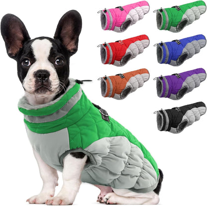 Lelepet Dog Coat Warm Dog Winter Coat Waterproof Dogs Jacket with Harness Built in Reflective Pet Fleece Vest Zip-Up Cold Weather Coats for Large Dogs Turtleneck Windproof Coats Boxer Blaze Orange XL - Image 9