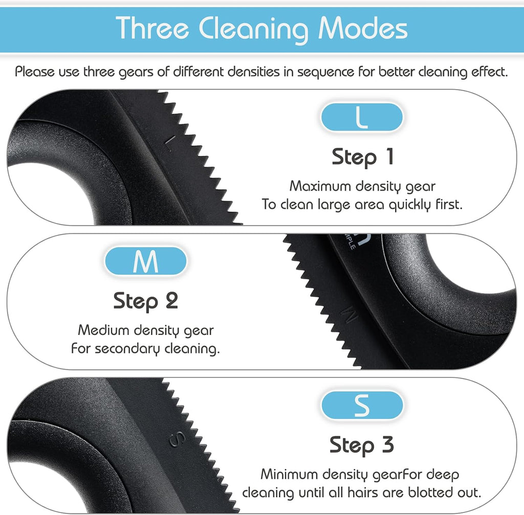 Close up of Analan silicone blades for pet hair removal