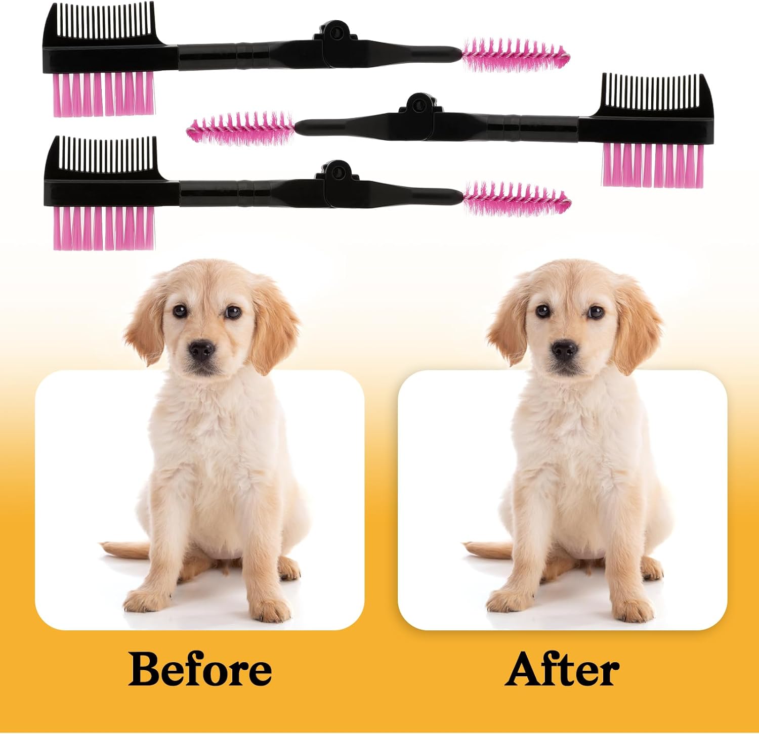 Small pet tear stain remover comb set in hand