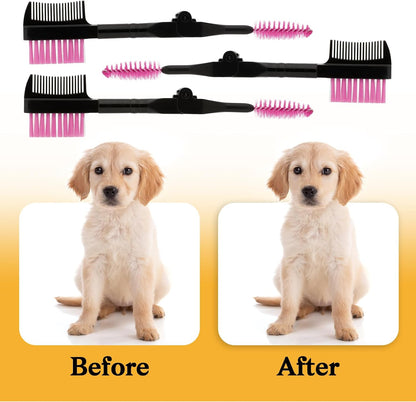 Small pet tear stain remover comb set in hand