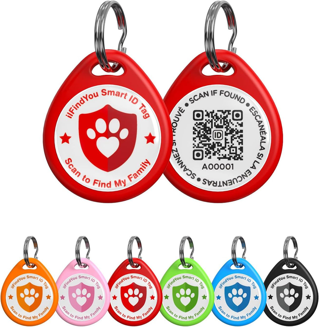 ILFINDYOU custom tracking code collar attachment displaying the privacy control settings screen layout.