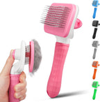Dog & Cat Brush, Self Cleaning Slicker Brush for Pets, Upgraded Dog Brush for Shedding Massaging and Grooming, Removes Loose Undercoat & Portable Comb for Long Short Haired Dogs(Blue) - Image 9