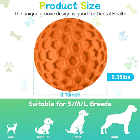 Hexagonal honeycomb texture on havit rubber dog ball