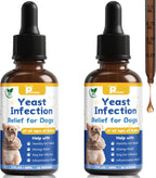 Herlosfeel herbal dog care drops for soothing red irritated pet skin.